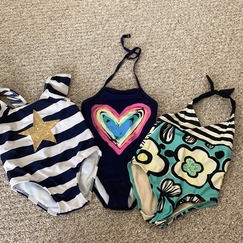 Lot of 3 Tea, Gymboree, Cat & Jack bathing suits